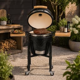 Monolith ONE.55 Kamado BBQ – Starterset met Onderstel & Zijtafels – Ø44 cm – Incl. SGS-systeem, RVS Roosters & Accessoires – Zwart — thumbnail 3