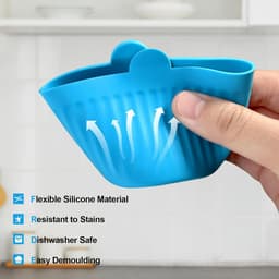 Deze 8-delige bakvormenset voor de airfryer is gemaakt van hoogwaardig, voedselveilig siliconen met een antiaanbaklaag. Geschikt voor airfryers en te gebruiken voor het maken van eieren, cupcakes, muffins, puddingen, taarten, vla, enz. — thumbnail 2