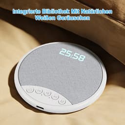 Bluetooth 5.4 kussenluidspreker – Ultradunne, draadloze kussenluidspreker van slechts 8 mm met timer en witte ruisfunctie, tot 30 uur batterijduur, ideaal voor slaap en ontspanning. — thumbnail 3