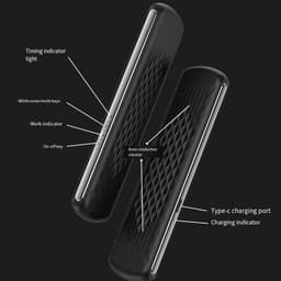 Compacte Bluetooth-luidspreker, geschikt voor gebruik in de zak, met botgeleidingstechnologie, muziekdoosje voor onder het kussen, en een slaaphulpmiddel met witte ruis, zwart. — thumbnail 2