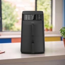 Seeger SuperFry Dubbele Airfryer - 11 Liter, 6 Kookprogramma's - 30°C–220°C - PFAS-vrij - Gestapelde lades - Voor 10 personen - Digitaal Touchscreen — thumbnail 5