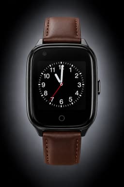 WatchToCare Classic GPS Alarmhorloge Senioren | SOS-knop | Valdetectie | Videobellen | Zonder Abonnement | IP67 Waterbestendig - SOS Horloge - Valdetectie - Alzheimer - Dementie patiënten - Garantie 2 jr -Horlogeband Bruin Leer — thumbnail 1