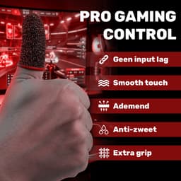 ProFPS Finger Sleeves 8x – Silver Fiber Anti-Slip Grip – Mobile Gaming — thumbnail 2
