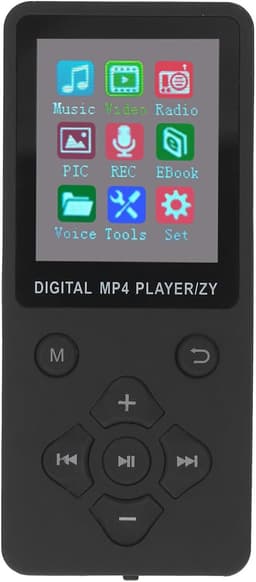 MP3-speler MP4-speler, HiFi Lossless Muziekspeler met Bluetooth 5.0, 1,8 Inch Kleurenscherm Draagbare Videomuziekspeler met Elektronisch Boek, Ondersteunt Uitgebreid Tot 128 GB — thumbnail 1