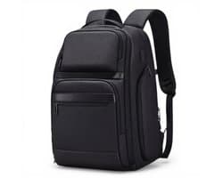 Laptop Rugzak 17.3 inch - 36L-48L Uitbreidbaar - Travel Backpack met USB Poort - Front Loader - Anti-Diefstal - Business - Reizen - Zwart