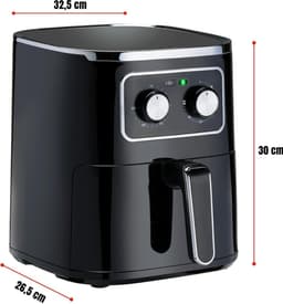 RVV® Heteluchtoven - Oven - Airfryer Oven - 23 Liter - Zwart - 27cm x 33cm x 30cm — thumbnail 2