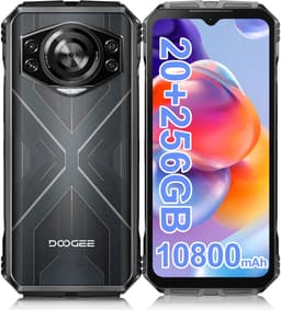 DOOGEE S Cyber - Robuuste smartphone - Smartphone - 20 GB RAM + 256 GB ROM (2 TB/TF) - 10800 mAh - 6,58" FHD+ 90 Hz-scherm - 50 MP AI-camera - IP68/IP69K waterdicht en schokbestendig - Android 14 - NFC & OTG - Zilver — thumbnail 1