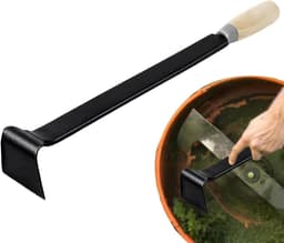 Gazon Schraper - Vuilverwijderaar Tuin - Maaier Reinigen - Ergonomische Handgreep - 40 cm Lengte - Grijs — thumbnail 1