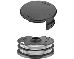 Dailygoods- Spoel met Deksel - Geschikt voor Parkside PRTA 20-Li A1/B1/B2/C3 - Lijndiameter 1,6 mm - Lijnlengte 8,3 m - Spoelmaat 65 x 24 mm - Cover Grootte 80 x 35 mm - Grasmaaier Spoel