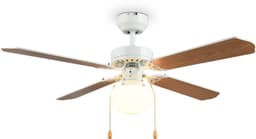 Fantiluxe - Jonas - Plafondventilator met verlichting - Wit - Ø106.5cm - Afstandsbediening - Met lamp - Plafond ventilator - Slaapkamer — thumbnail 5