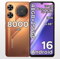 Robuuste smartphone - DOOGEE M30 - Telefoon 2026 - 6,88" 120Hz - 48GB RAM - 256GB ROM - 8000 mAh - Android 16 - IP68 waterdicht - 135dB spreker - GPS,NFC,OTG,FM - Oranje — thumbnail 1