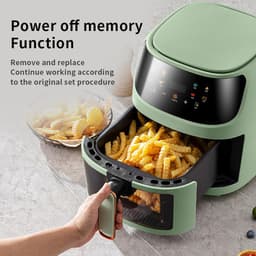 Slimme Heteluchtfriteuse - Multicooker Oven - Gezond Koken - Snelle Luchtcirculatie - 6 Liter Capaciteit - Wit — thumbnail 3