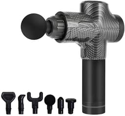 Massagepistool, diepweefselmassageapparaat met 6 massagekoppen voor pijnverlichting, draagbaar elektrisch handmassageapparaat voor sporters. — thumbnail 5