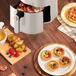 Airfryer Oven - Friteuse Heteluchtoven - Gezond Koken - Olievrij Frituren - 6 Liter - Wit — thumbnail 4