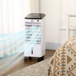Mini Airco PRO - Mobiele Airco - Luchtkoeler 3-in-1 - Ventilator - Luchtbevochtiger - Koeling Met IJs - 3,5L Watertank - 12 Uur Timer - Voor Kamer 12-16 m² - 24,5x27x60 cm - 1 — thumbnail 3