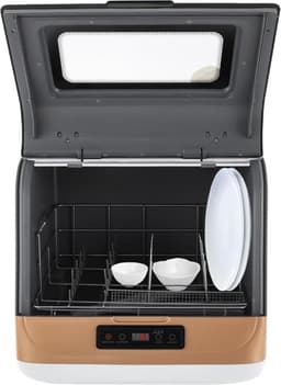 Tafelvaatwasser - Compacte machine - Gemakkelijk afwassen - 360 graden reiniging - 4-6 couverts - Goud — thumbnail 1