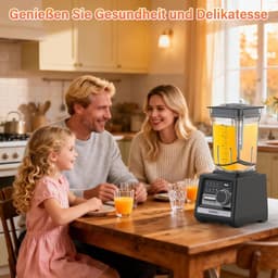 Standmixer Krachtig - Smoothie Maker Blender - Gezonde Dranken Maken - 1800W Spitsnelheid Motor - 2 Liter Kan - Zwart — thumbnail 4
