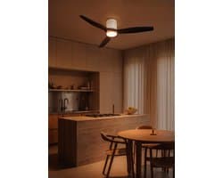 CREATE - Plafondventilator stil 40W (Ø132cm) - Sfeer- en hoofdverlichting LED - Afstandsbediening - 6 snelheden - Programmeerbaar - WIND CALM CUSTOM RATTAN — afbeelding 1
