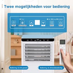 Allero Mobiele Airco - Airconditioning - Mobiele Airco Voor Slaapkamer - 7000BTU - 3-in-1 - 2 Snelheden - Stille Airco - Draagbaar — thumbnail 8