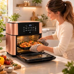Airfryer Oven – 16Liter – Heteluchtfriteuse – 1800W – 8 Programma’s – PFAS-vrij – Inclusief Accessoires – Royal Swiss® — thumbnail 4