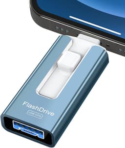 256GB USB-C/Lightning/USB 3.0 Flashdrive voor Telefoon en Tablet - Snelle Datatransfer en Externe Opslag — thumbnail 1
