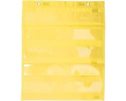 Dubbelzijdige Magnetische Kaart met 5 Rijen Heldere Zakjes voor Leren en Organiseren