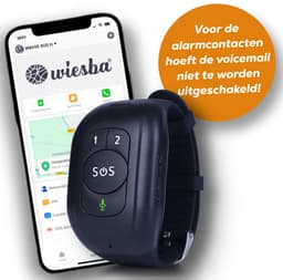 Wiesba WB62S SOS-Knop - GPS Horloge Senior - Smartwatch voor Ouderen - Persoonlijke alarmen - alarm horloge ouderen - GPS Horloge Alzheimer - Valdetectie - Persoonlijk alarm — thumbnail 1