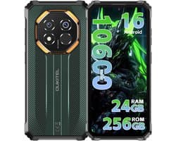 OUKITEL G7 Rugged Smartphone - 24GB RAM - 256GB ROM - 6,52 inch - 10600 mAh - Android 16 - IP68/IP69K Outdoor telefoon - Gemini Ai - 64MP Camera - NFC GPS - Groen