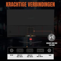 SAVI® Gaming Monitor 240hz - Gaming Monitor -Zwart - ‎‎16cm x 56cm x 42cm ; 3.88 kg — thumbnail 3