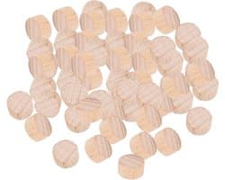 300 Onbewerkte Houten Plakjes voor DIY Creaties, Ronde Schijven van Beukenhout voor Sieraden en Handwerk Decoratie, 1 cm Groot