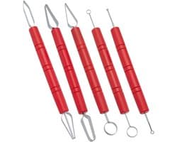 5 Stuks Rvs Klei Sculptuur Gereedschap, Dubbelzijdige Polymer Klei Tools voor Keramiek en Beeldhouwen