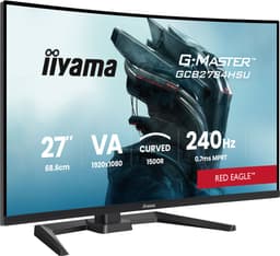 iiyama G-Master GCB2784HSU-B1 Red Eagle - 27 inch - Full HD - VA - 240Hz - Verstelbaar - Curved - HDMI 2.1, HDR10 — thumbnail 3