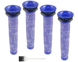 Vervangende filters voor Dyson V6 V7 V8 DC58 DC59 Animal Absolute draadloze stofzuigeronderdelen - 4 wasbare voorfilters voor Dyson stofzuiger - vergelijkbaar met onderdeelnummer 965661-01