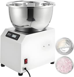 Deegmenger Spiraal - Deegkneder Elektrisch - Brood Gebak Pizza - Dubbele Rotatie - 5kg Capaciteit - Zilver — thumbnail 1