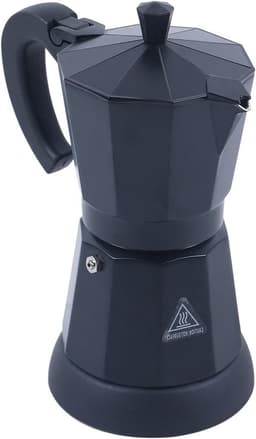 Elektrische Koffiezetter - Moka Pot - Snel Koffie Maken - Octagonale Vorm - 300 ml - Zwart — thumbnail 1