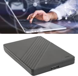 Externe Harde Schijf - Draagbare Opslag - Bestanden Opslaan - Snelle USB 3.0 - 2TB Capaciteit - Zwart — thumbnail 2