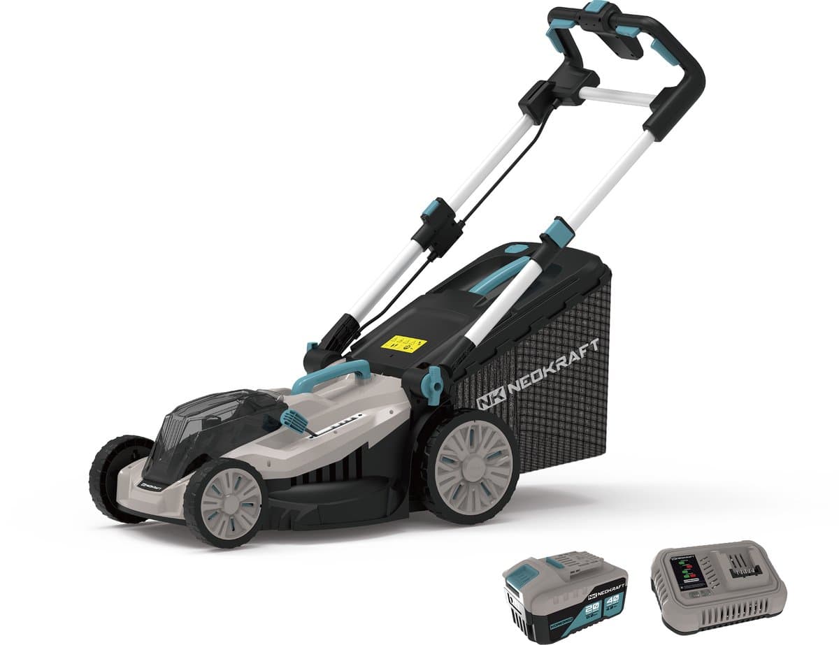 Neokraft - 40V Accu grasmaaier - 43cm maaibreedte - 5 Instelbare hoogtes - Incl 50L opvangbak - incl. accu & lader — afbeelding 1
