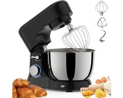 Keukenmachine - Elektrische Mixer - Bakken Thuis - Krachtige Motor - 45 Qt Kom - Zwart