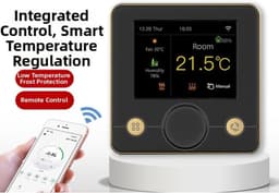 Slimme Thermostaat - Verwarming Regelaar - Energie Besparen - Spraakbesturing Compatibel - 10 x 10 x 6 cm - Zwart — thumbnail 5