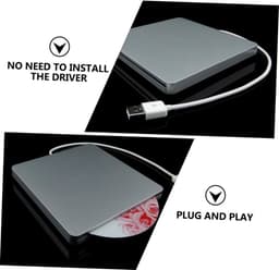 Externe Schijf - Dvd Brander - Data Back-up - Ultradun Ontwerp - 142 cm - Zilver — thumbnail 2