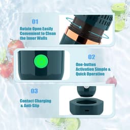 Geel Draadloze USB fruit en groentewasmachine - draagbare voedselreiniger - compact ontwerp - praktisch voor dagelijkse voedselreiniging — thumbnail 2