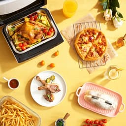 15L Smart Air Fryer Oven Olievrij Hetelucht Bakken Touchscreen Elektrische Airfryer Machine Met Multi Gegrilde Accessoires, 360 ° Hetelucht Friteuse, Wit little surprise — thumbnail 3