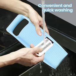 Keuken Groente Hakker - Keukenmachine Gadget - Maaltijd Voorbereiding - Anti-Slip Grip - 32 x 11 x 13 cm - Blauw — thumbnail 2