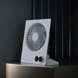 Mini Tafelventilator - Persoonlijke Ventilator - Koelte Creëren - Afstandsbediening Timer - 4000mAh Batterij - Blauw — thumbnail 5