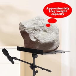Muziekstandaard - Bladmuziek houder - Muziek oefenen - Inclusief microfoon - 82-157 cm - Zwart — thumbnail 2