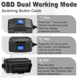 Dailygoods - Cosensi - Dailygoods - Type-C OBD Netsnoer Adapter voor Dashcam en GPS — thumbnail 2