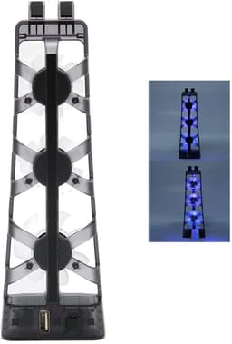 Dailygoods - Dailygoody - PS5-accessoires - Koelventilator - Efficiënte gameconsole-koeler - Laag geluidsniveau - Met LED-licht - Geschikt voor PS5 - Disc en digit. — thumbnail 1