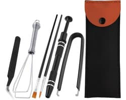Complete Set voor het Verwijderen van Mechanische Toetsen met 2 Lube Pennen en Tweezers, Inclusief Opbergzak voor Onderhoud en Schoonmaak van Toetsenborden