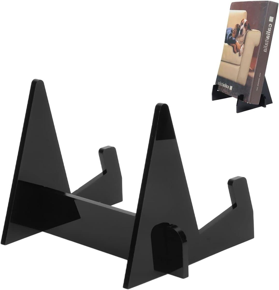 Verstelbare Acrylic Boekstandaard voor Tablets, Kranten, Tijdschriften en Notebooks - Zwart Display Easel — afbeelding 1