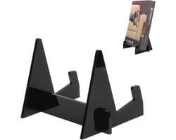 Verstelbare Acrylic Boekstandaard voor Tablets, Kranten, Tijdschriften en Notebooks - Zwart Display Easel